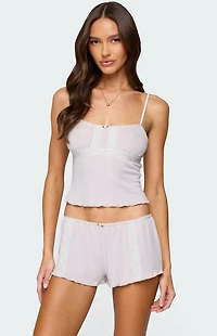 Edikted Sephi Lacey Pointelle Tank Top