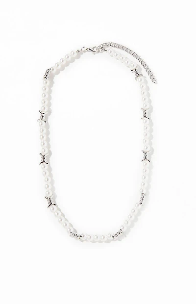 Pacsun Barbed Pearl Necklace