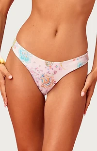 Edikted Barbie Paisley Cheeky Low Rise Bikini Bottom