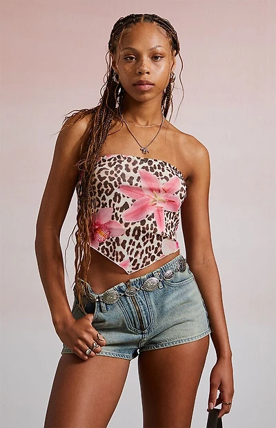Third Charm Jensen Printed Bandana Top