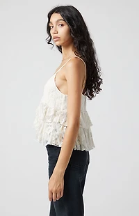 Beverly and Beck Iris Lace Babydoll Tank Top