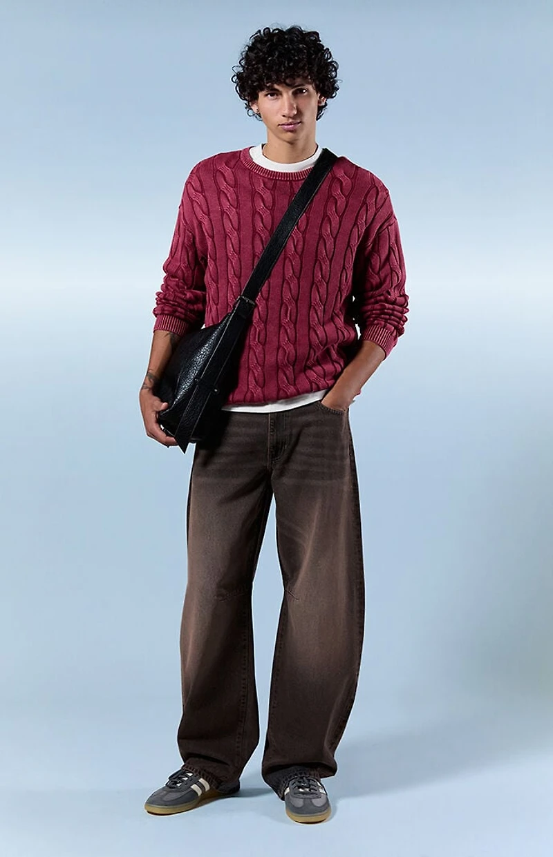 Pacsun Mason Baggy Barrel Jeans Brown