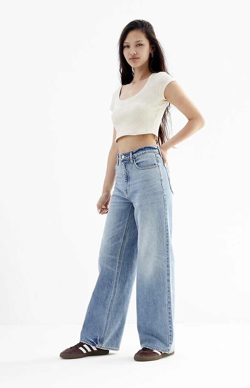 Pacsun Cali Baggy Boyfriend Jeans Medium Indigo