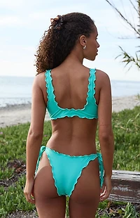 Pacsun Green Yara Ruffle Bralette Bikini Top