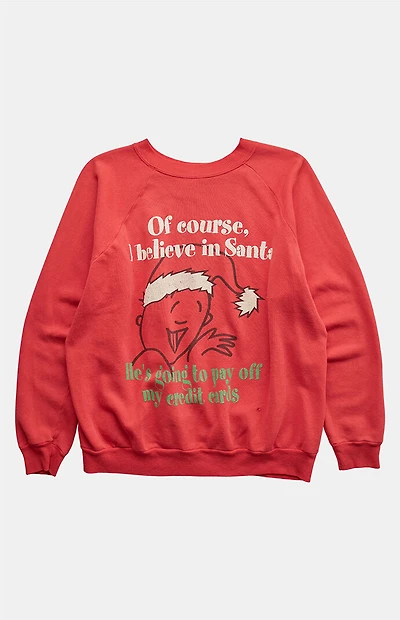 PS VINTAGE '90s Santa's Paying Crew Neck Sweatshirt