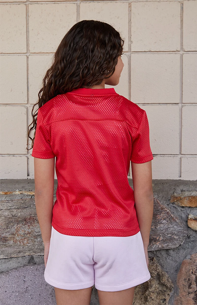 Pacsun Kids 20 Red Mesh Soccer Jersey