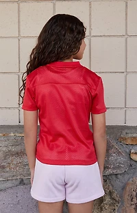 Pacsun Kids 20 Red Mesh Soccer Jersey