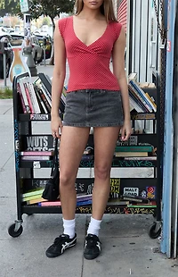 John Galt Red Polka Dot Amara Tank Top