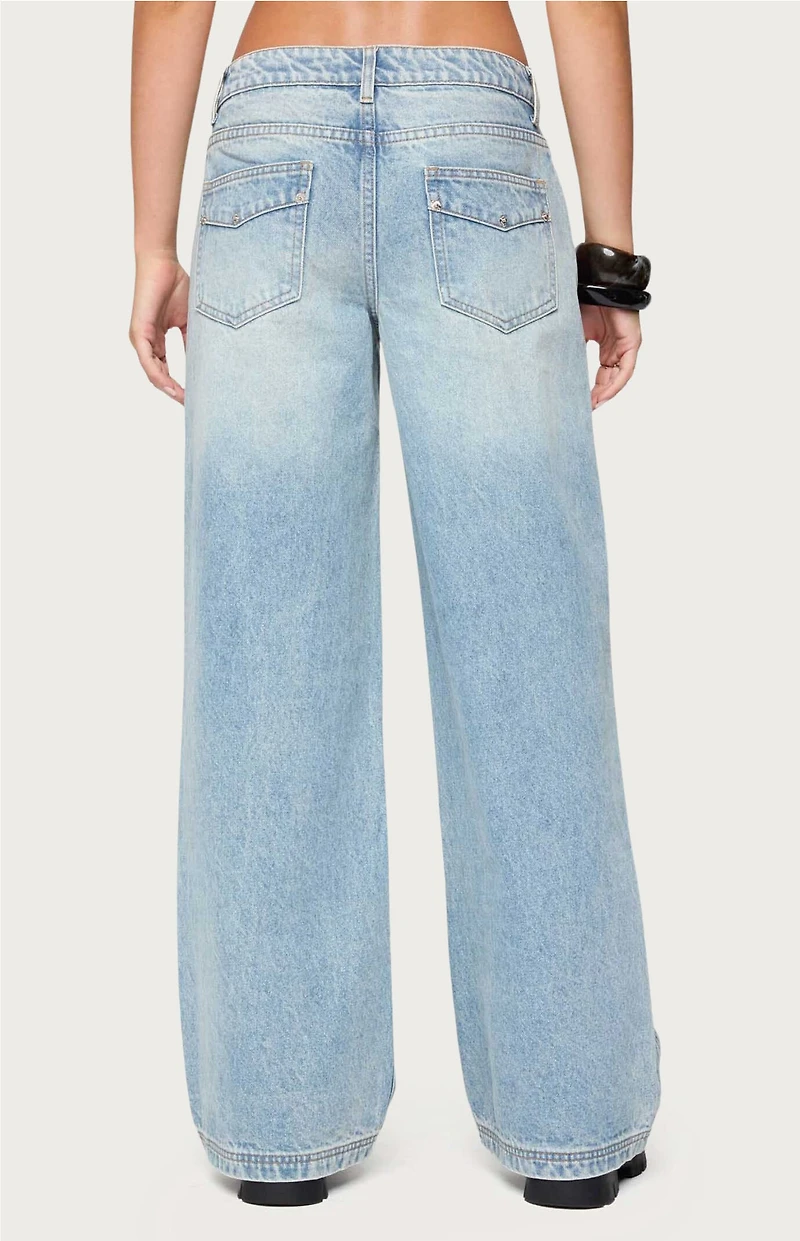 Edikted Dema Western Low Rise Jeans