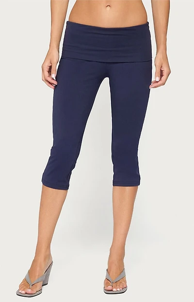 Edikted Rocio Foldover Capri Pants