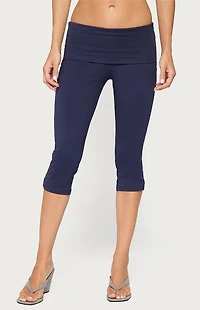 Edikted Rocio Foldover Capri Pants