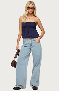 Edikted Yury Strapless Bubble Top