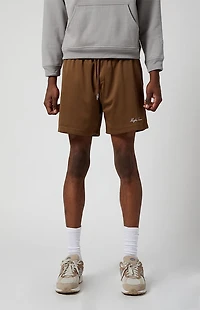 Pacsun Brown Mesh Basketball Shorts