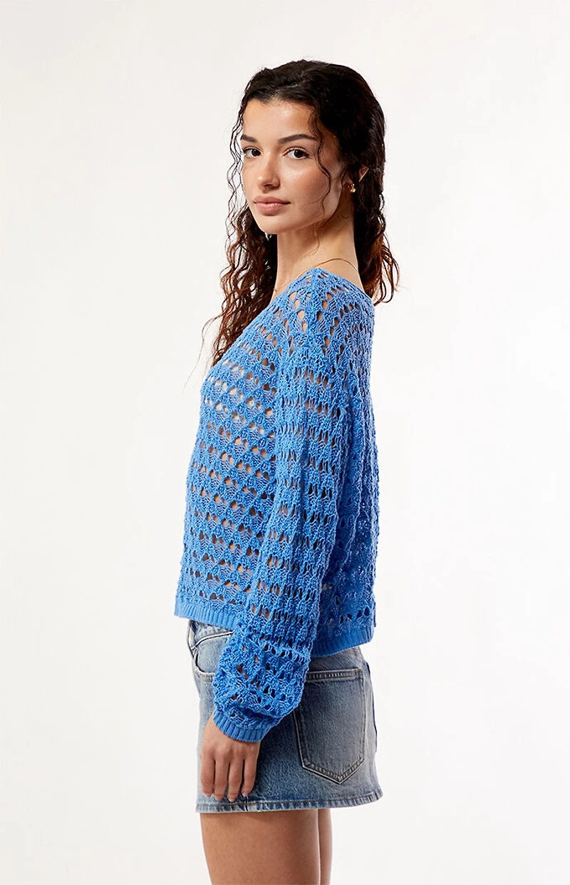 Your Favorite Willa Boat Neck Open Knit Sweater