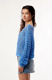 Your Favorite Willa Boat Neck Open Knit Sweater