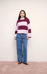 MINKPINK Freja Striped Chunky Knit Sweater