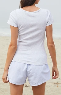 John Galt White & Blue Striped Boxer Shorts