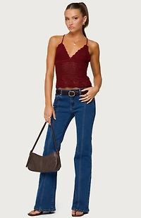 Edikted Starrie Panel Stitch Low Rise Jeans