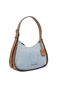 True Religion Denim Raised Horseshoe Hobo Bag