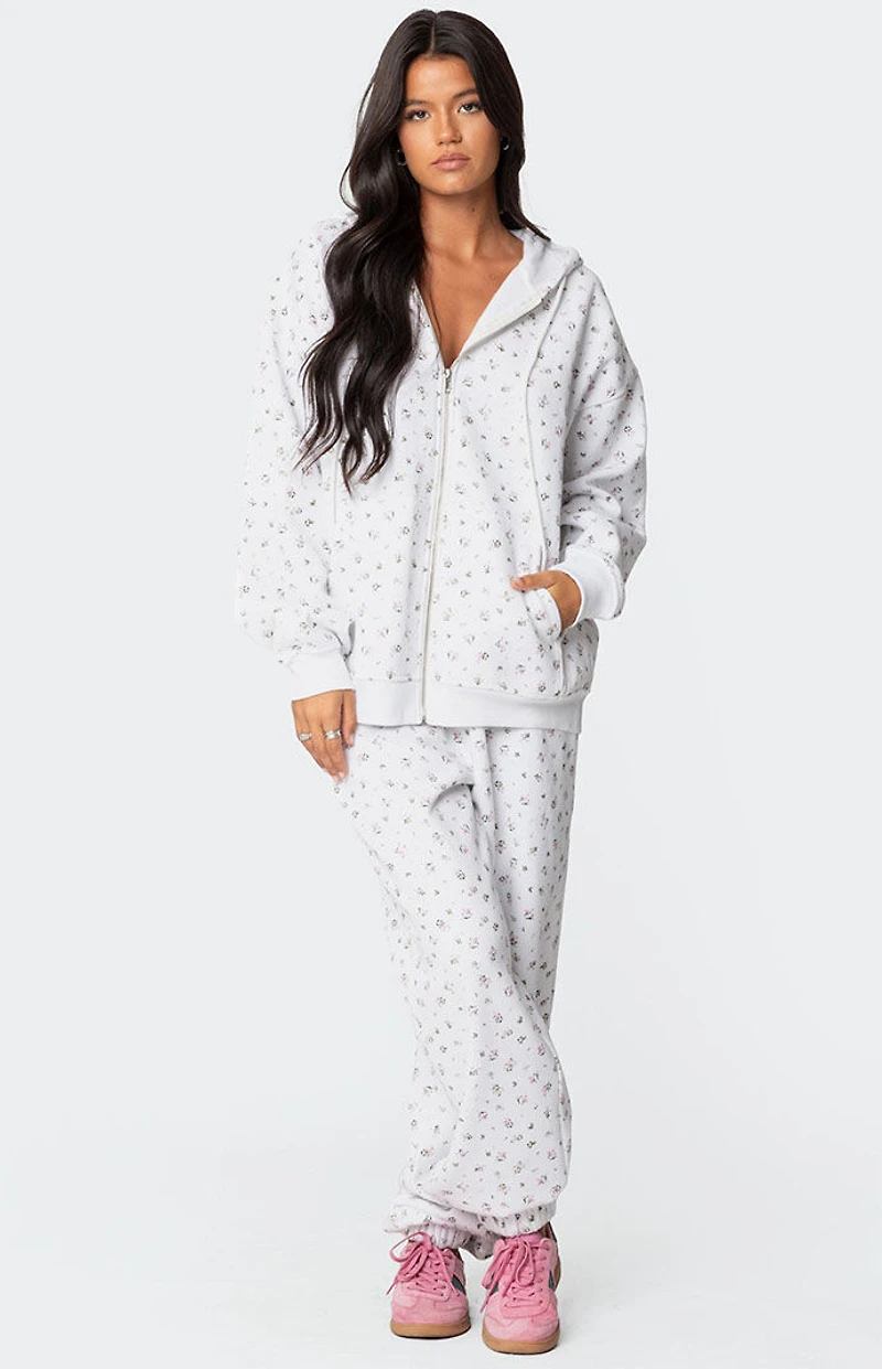 Edikted Bouquet Oversized Sweatpants