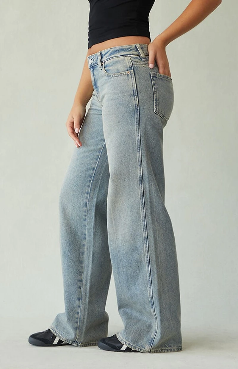 Pacsun Casey Low Rise Baggy Jeans Medium Indigo Tint