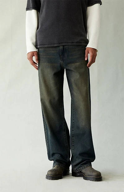 Pacsun Dylan Baggy Jeans Dark Blue Tint