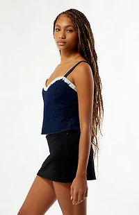 Your Favorite Atlas Denim Fringe Corset