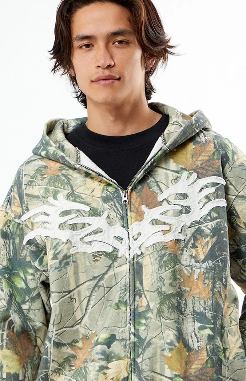 Pacsun Camo Chaos Full Zip Hoodie