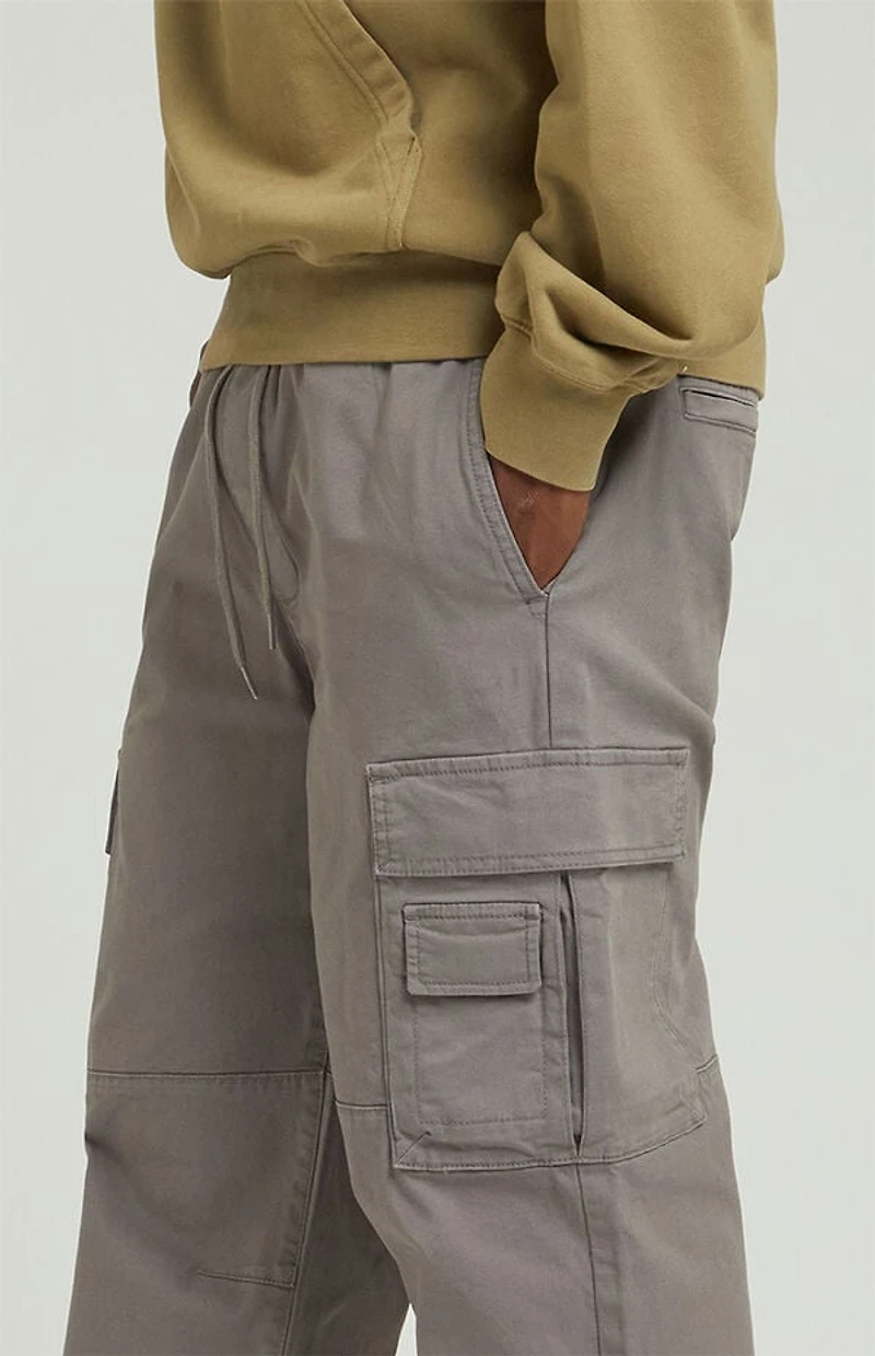 Pacsun Stretch Gray Baggy Cargo Pants