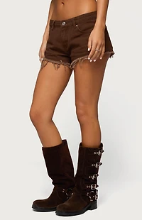 Edikted Josefina Low Rise Denim Shorts