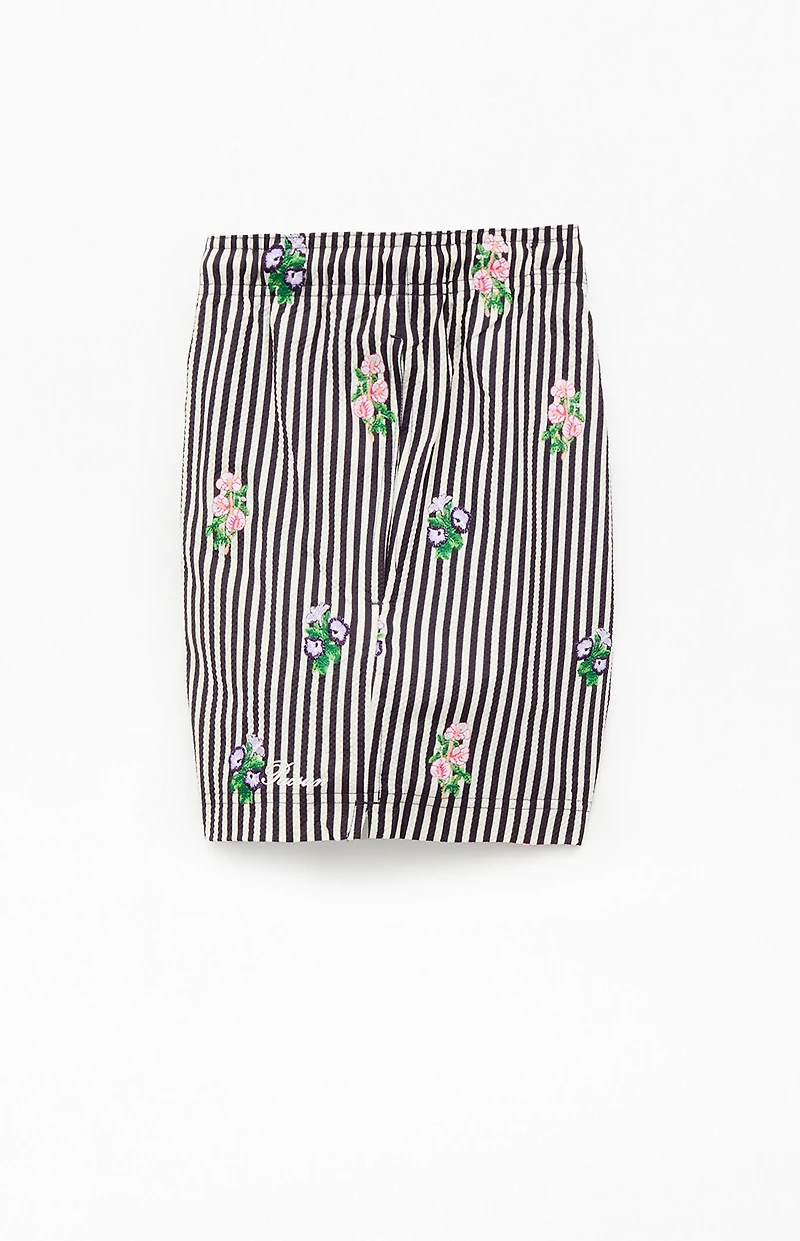 Pacsun Bouquet Striped 4.5" Swim Trunks
