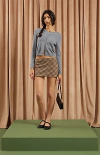 Beverly and Beck Plaid Mini Skirt