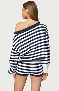 Edikted Saphi Striped Oversized Knit Sweater