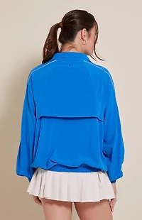 PAC 1980 Active Blue Half Zip Windbreaker Track Jacket