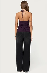 Edikted Lorenna Split Front Halter Top