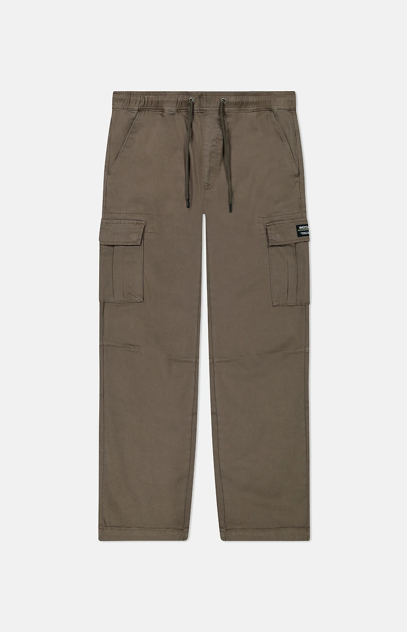 WeSC Brown Open Bottom Cargo Pants