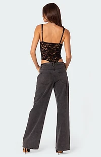 Edikted Lace & Satin Cupped Bodysuit