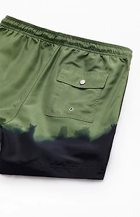 Pacsun Green Stampede 4.5" Volley Swim Trunks