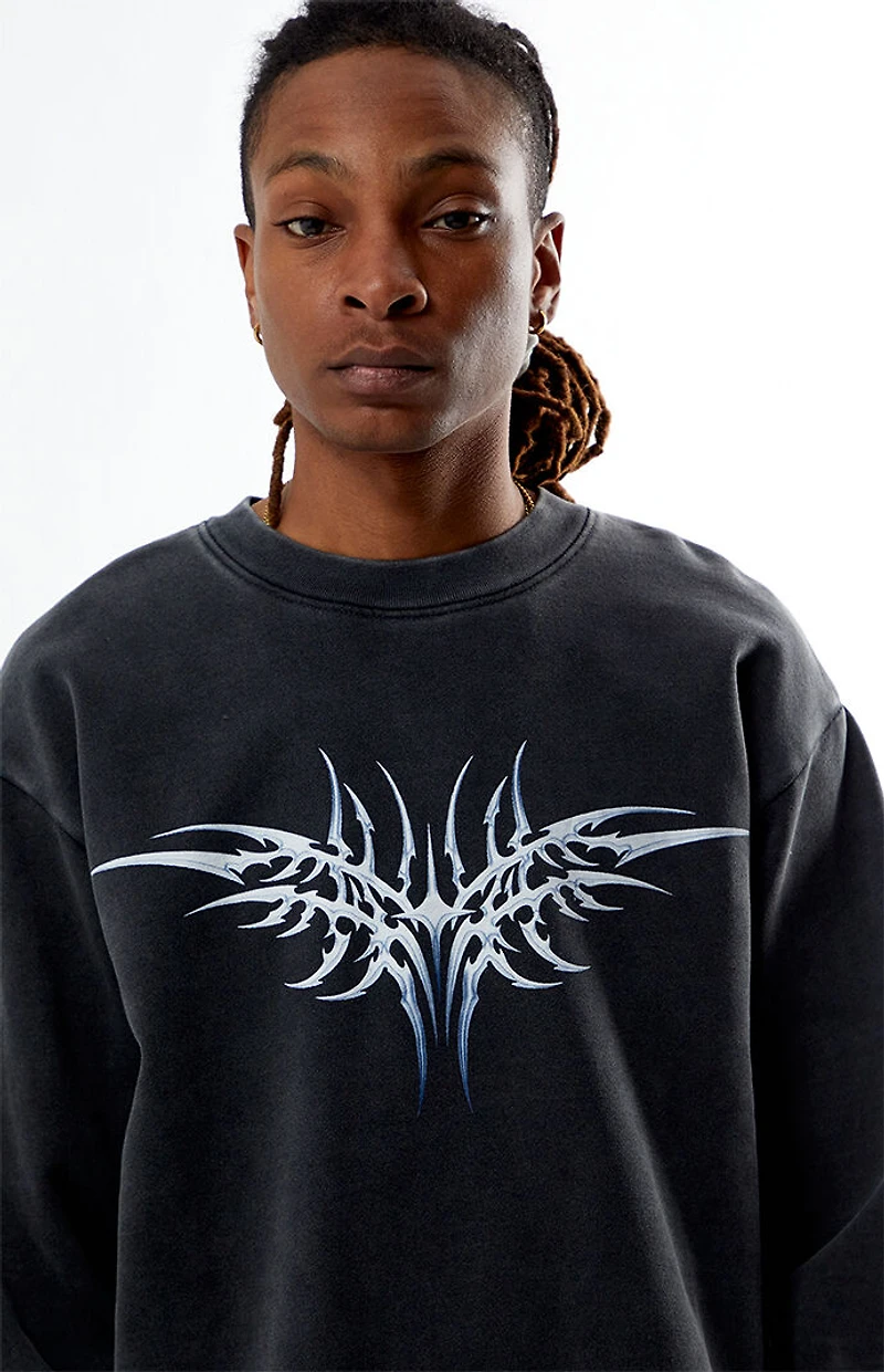 Pacsun Cyber Wings Crew Neck Sweatshirt