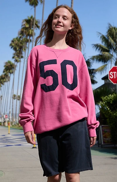 John Galt Pink Erica 50 Crew Neck Sweatshirt