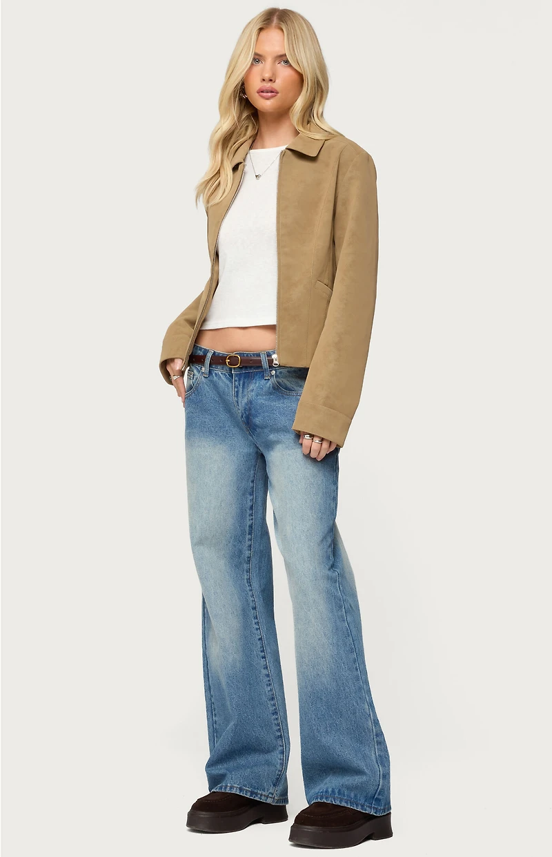 Edikted Cozette Faux Leather Jacket