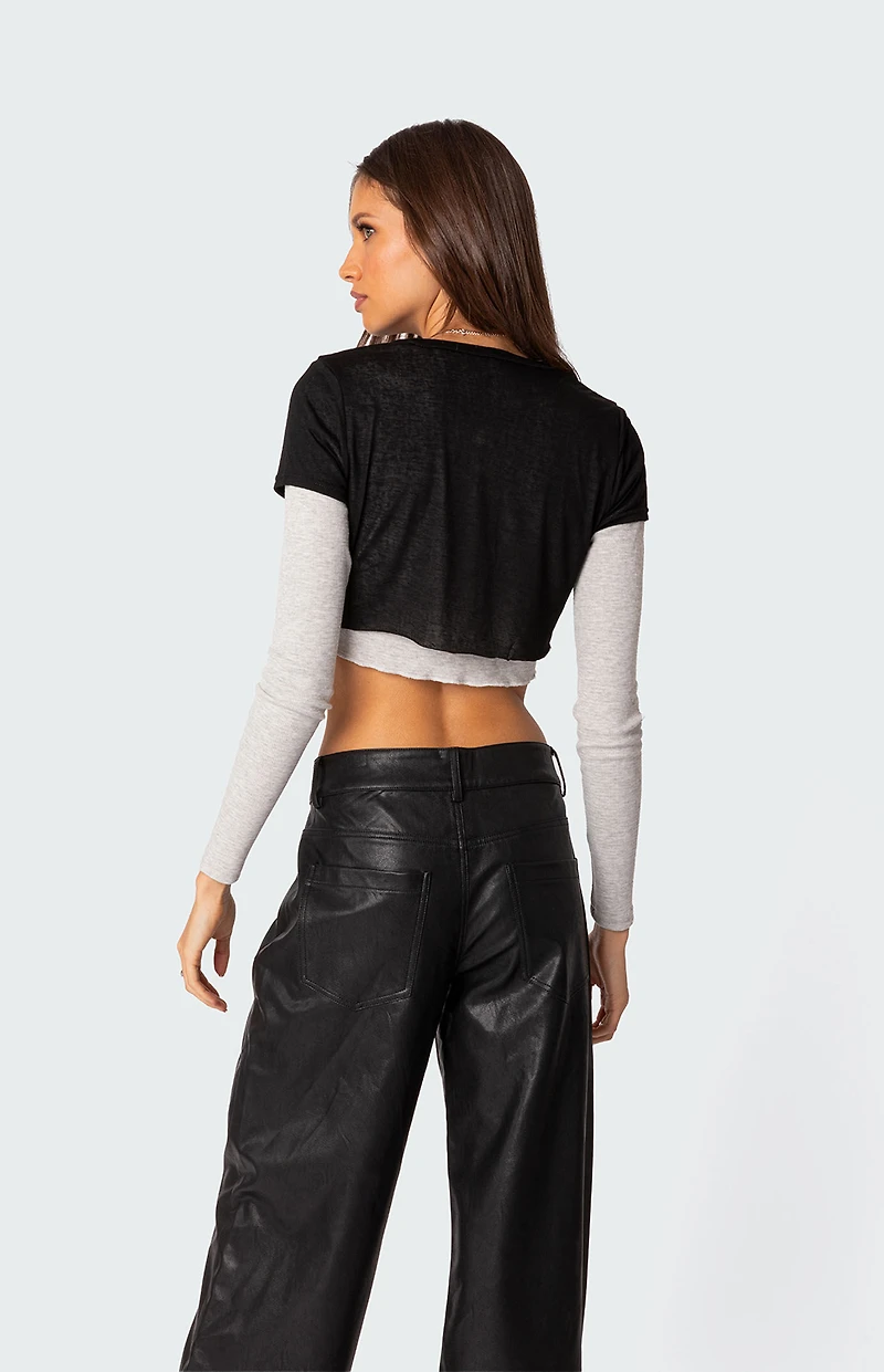Edikted Layered Long Sleeve T-Shirt