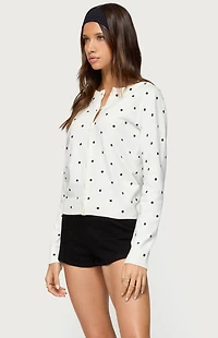 Edikted Shea Polka Dot Knitted Cardigan