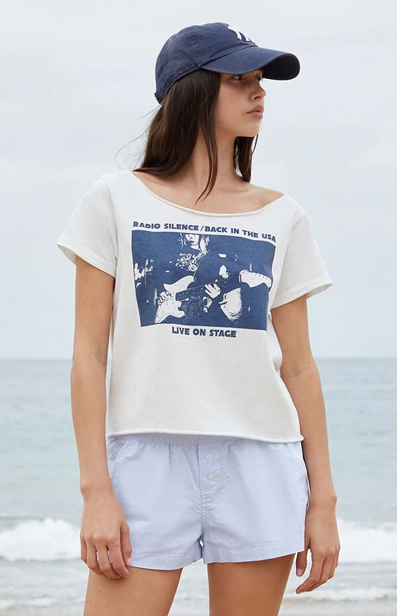 John Galt White Radio Silence Robyn Off-The-Shoulder Top