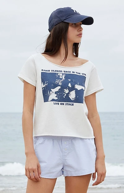 John Galt White Radio Silence Robyn Off-The-Shoulder Top