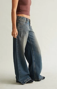 Pacsun Sloane Low Rise Ultra Baggy Jeans Dark Blue Tint