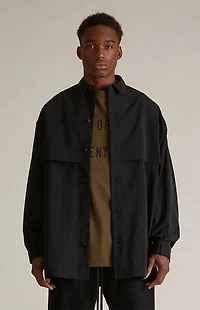 Fear of God ESSENTIALS Black Military Nylon Overshirt Jacket