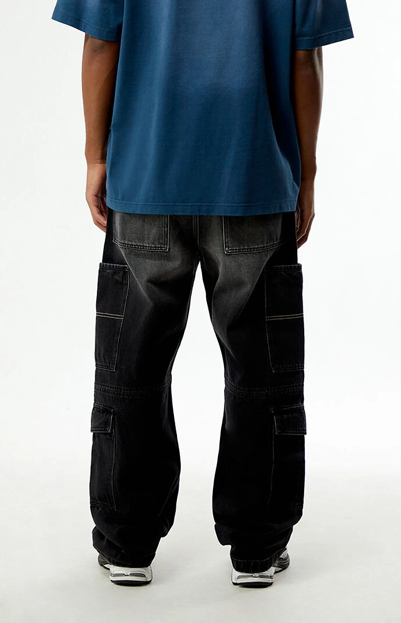 Pacsun Dylan Baggy Jeans Cargo Faded Black