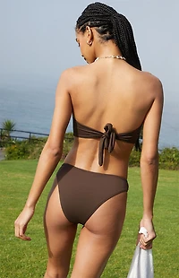 WEWOREWHAT Rope Tie Halter Bikini Top