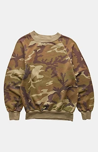 PS VINTAGE '80s Camo Crew Neck Sweatshirt